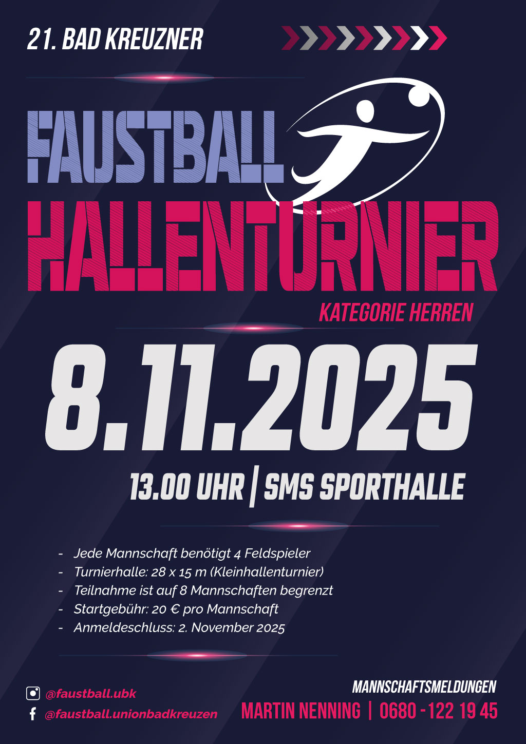 21. Bad Kreuzner Faustball Hallenturnier Poster